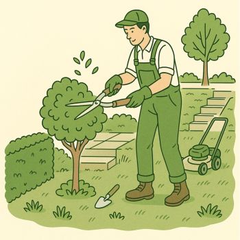 image d'un jardinier en train de travailler